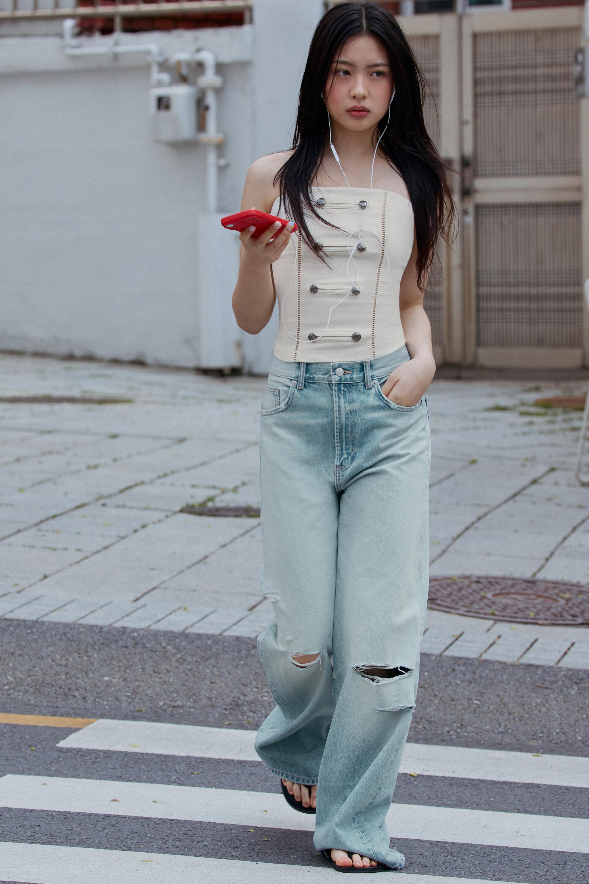 STRAPLESS FIREMAN CLASP TOP
